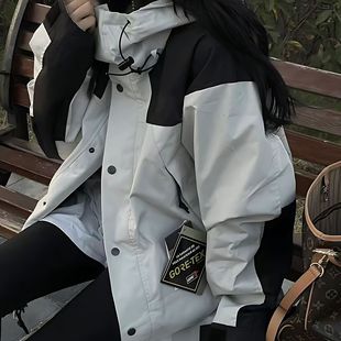 加拿大moose3q经典金剪刀羽绒服男女情侣加厚银狐毛领户外滑雪装