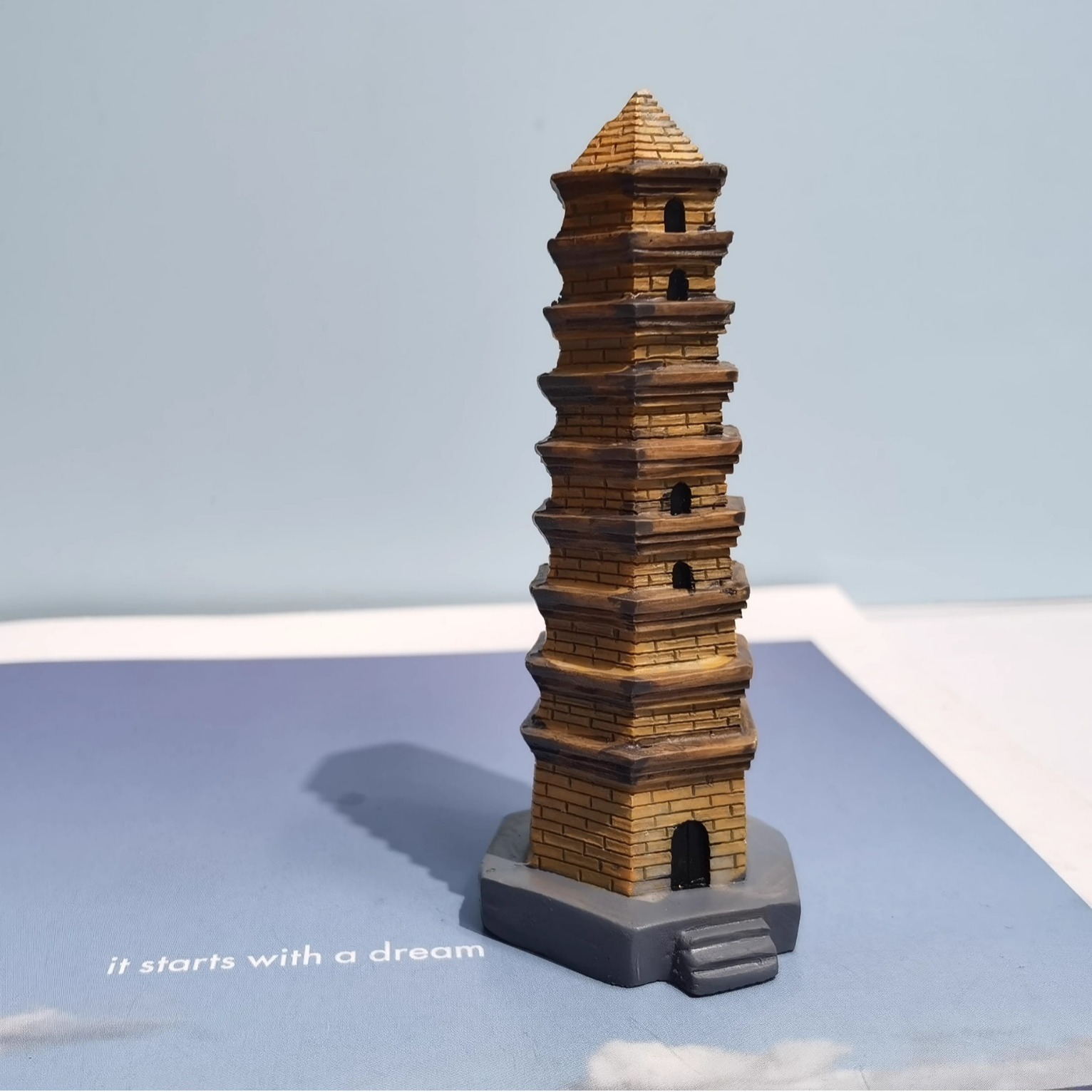 延安名胜建筑模型摆件大礼堂窑洞宝塔革命圣地红色爱国教育工艺品