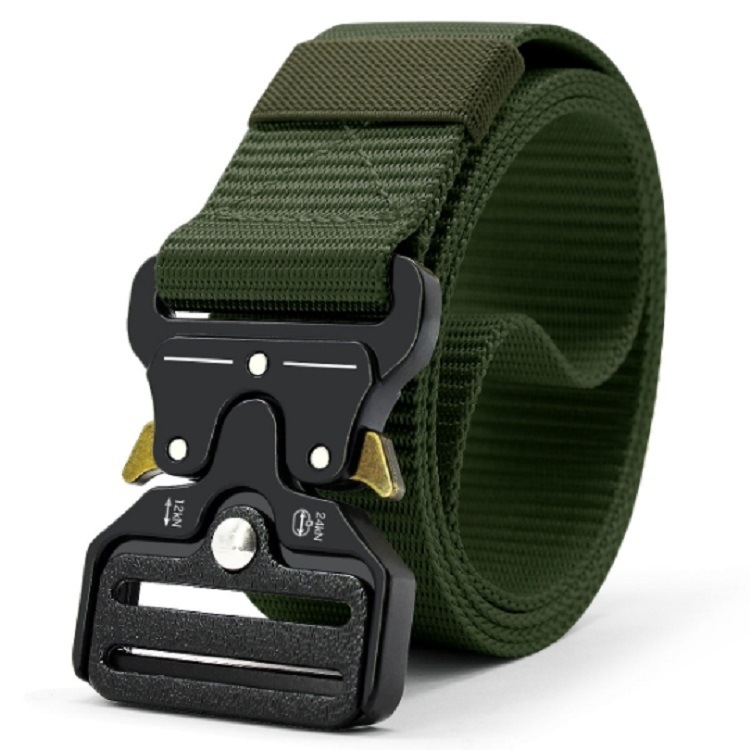 cross-border flap buckle belt outdoor leisure canvas belt military training belt alloy buckle nylon belt wholesale