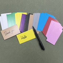 50张/包彩色空白卡片手写明信片、涂鸦书签、留言卡片、备忘录