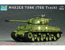 07225 胶粘拼装模型 1/72美国M4A3E8坦克 (T66履带)