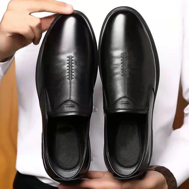 Kitchen King Black Work Shoes Men's Chef Shoes Kitchen Non-Slip, Waterproof and Oil Resistant Kitchen Special Leather Shoes Spring Men's Shoes