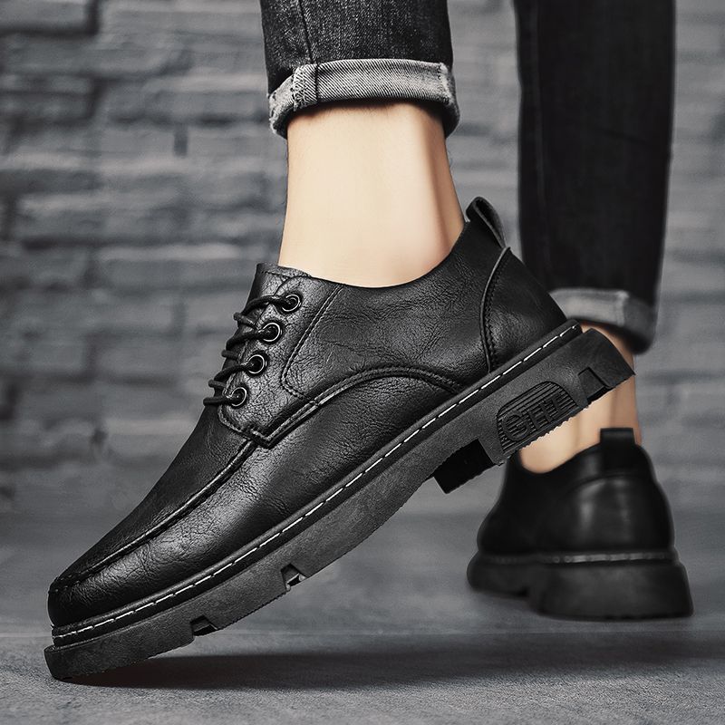 男鞋皮鞋男款秋季2022新款潮商务正装休闲年轻人英伦男士增高工作