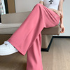 Drawstring suit Wide leg pants 2022 summer new pattern Paige Versatile leisure time Straight pants Drape Show thin Mopping the floor