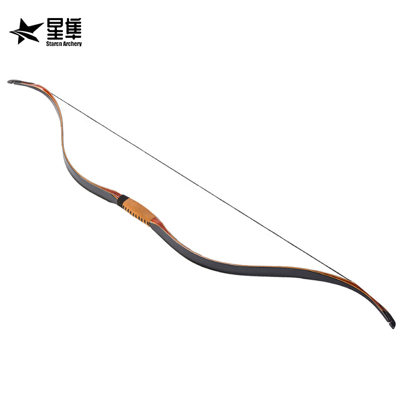 跨境新款阿飞弓箭黑片鞑靼弓20-50磅可选层压传统弓户外射箭器材