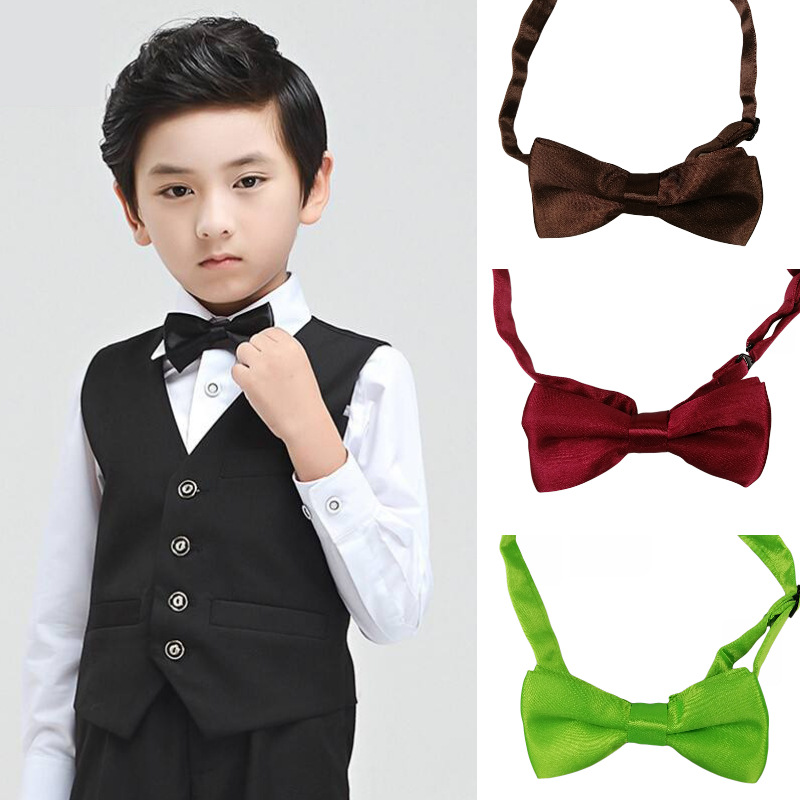 纯色儿童领结韩版男童潮宝宝小孩小学生演出表演蝴蝶结幼儿园配饰