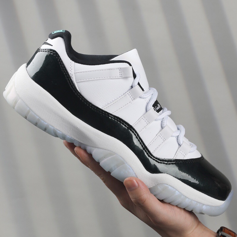 正品头层牛皮aj11大魔王高帮篮球鞋莆田鞋运动跑步鞋康扣乔aj男鞋