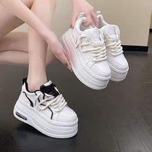 小众设计感厚底增高小白鞋女2023秋季新款8cm休闲板鞋休闲运动鞋