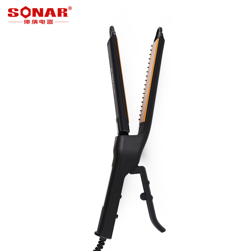 Sonar Household Plywood Quick-Heating Hair Straightener Hair Perm Thermostat Electric Hair Straightener Wide Plate Corn Wave Cross-Border