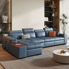 网红款简约现代多功能可伸缩真皮沙发客厅坐卧两用沙发床