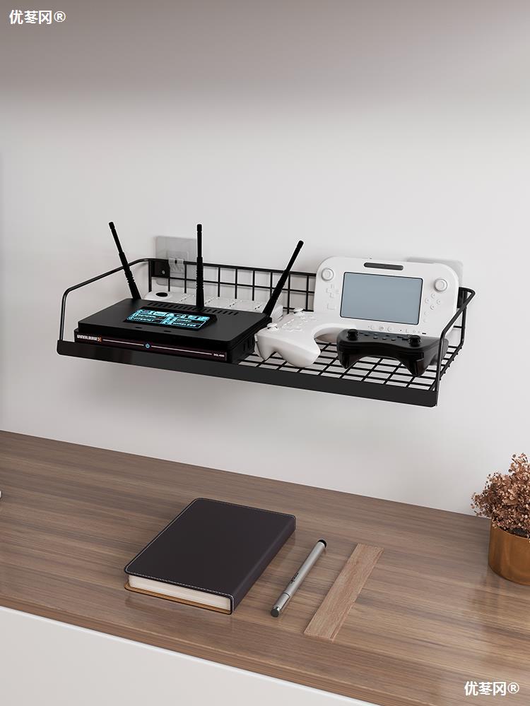 电视机顶盒置物架路由器放置架收纳架盒子壁挂式挂墙架子挂架托架