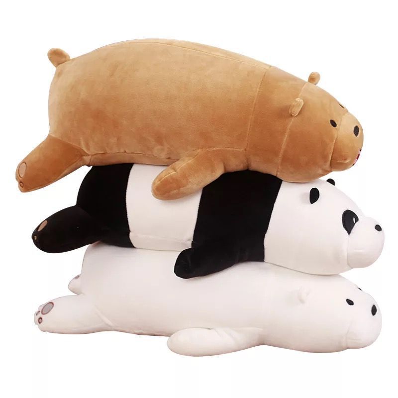 趴趴熊裸熊趴姿毛绒玩具公仔北熊三只贱熊玩偶抱枕女生热一件超市