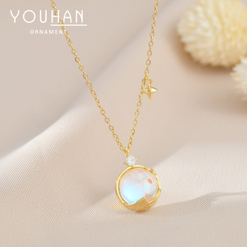 Real Gold Plating Inlaid Zircon Temperament Clavicle Chain Female Niche Design Rabbit Necklace Personality All-Match Fashion Necklace