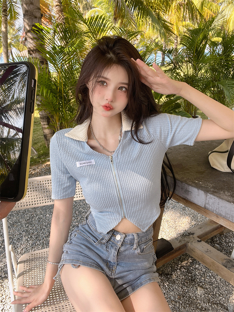 短袖t恤潮女修身图片