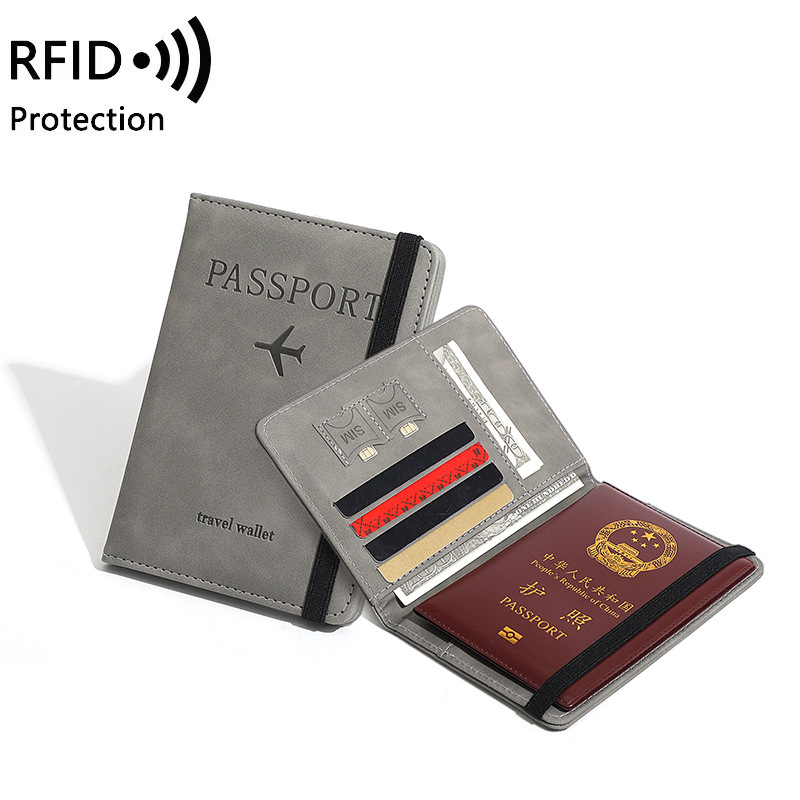 2024新款防盗刷护照包RFID防磁多功能证件包简约卡包跨境机票夹