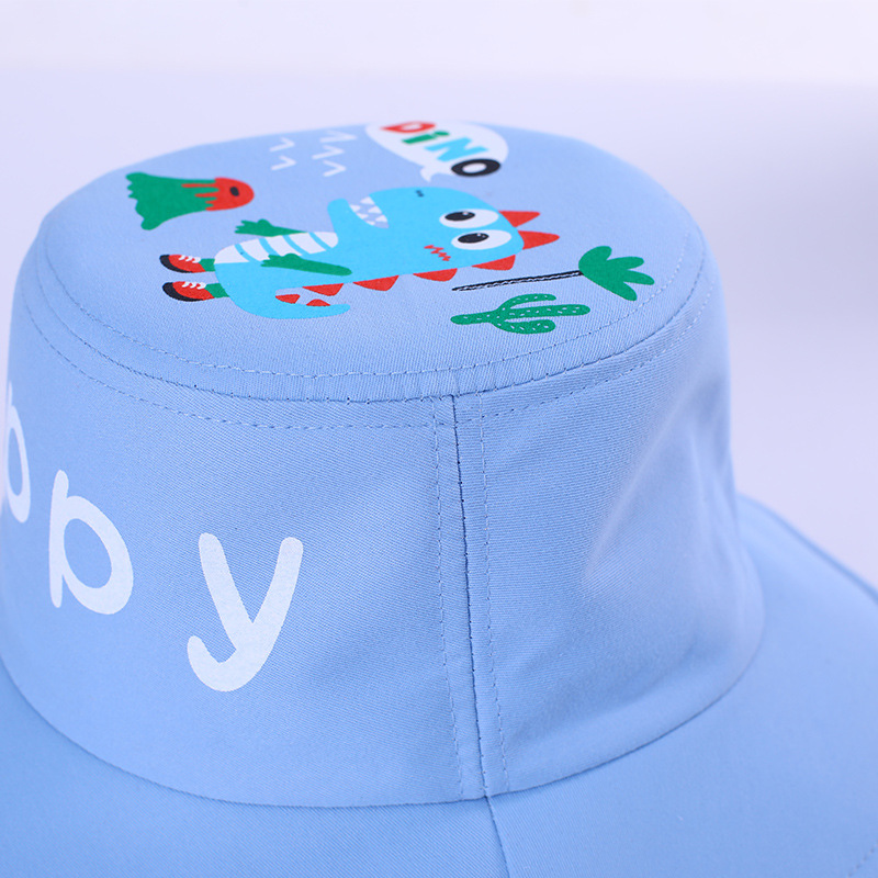 Children's Hat Bucket Hat Kindergarten 4-8 Years Old Spring and Autumn Cartoon Sun Protection Sun Hat Boys and Girls Cartoon Baby Cap