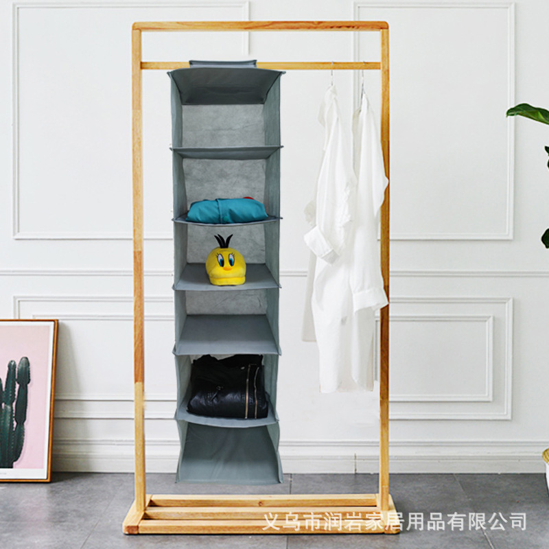 Wardrobe Hanging Storage Hanging Hanging Storage Bag Shopping Bags Clothes Hanging Rack Underwear Buggy Bag Foldable Multi-Layer