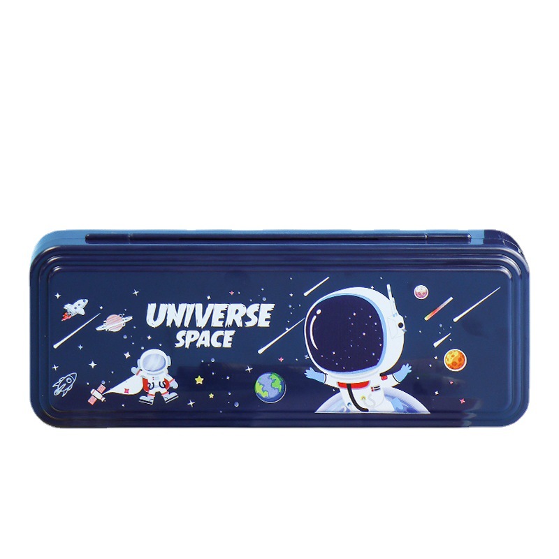 Ultraman Cartoon Animation Stationery Box Password Lock Plastic Waterproof Boys Pencil Case Spaceman Astronaut Pencil Box