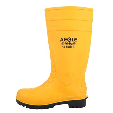 防砸防刺劳保雨鞋男款钢头水鞋中长高筒加绒雨靴防滑耐磨工地胶鞋