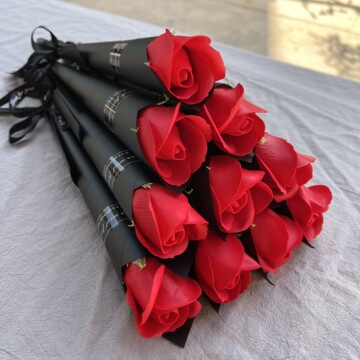 母亲节单支香皂花玫瑰花康乃馨情人节送老师礼物公司活动礼品520