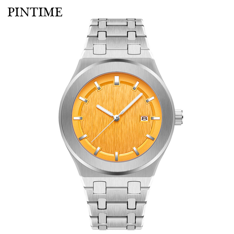 pintime瑞士手表男小众高级感防水石英表外贸版无logo极简风男表