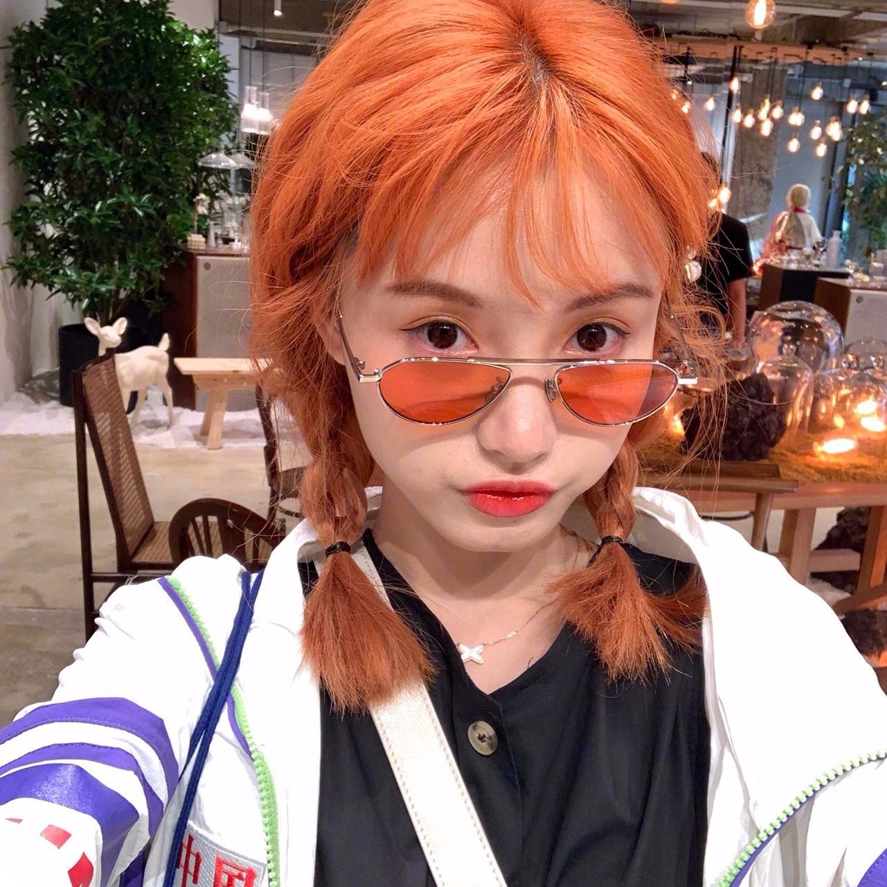 染发剂女男流行色显白色落日橙网红脏橘色染发膏植物无需褪色