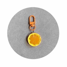 柠檬彩色塑料钥匙扣包包挂扣配件DIY手工制作个性钥匙链挂件材料