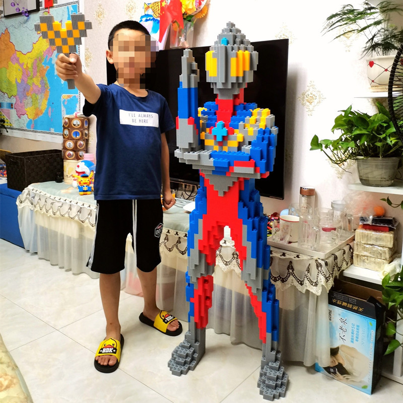 cls潮乐森小颗粒积木奥特曼大型高难度拼装拼图女孩儿童生日礼物