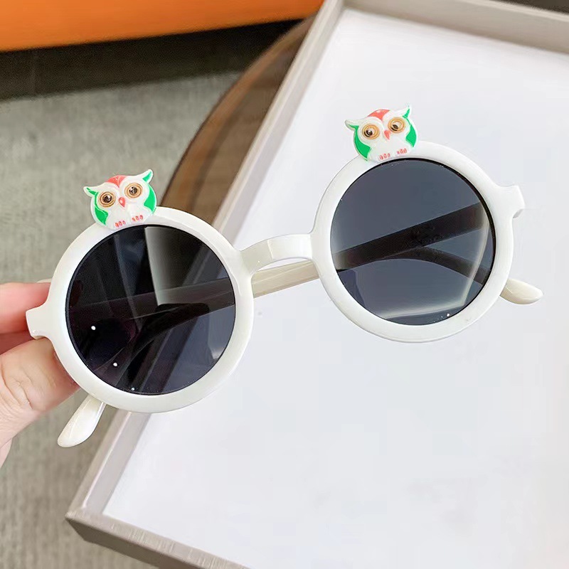 Kids Sunglasses Glasses Cute Owl Sunglasses Uv-Proof Baby Birthday Boys and Girls Fashion Cartoon Toys