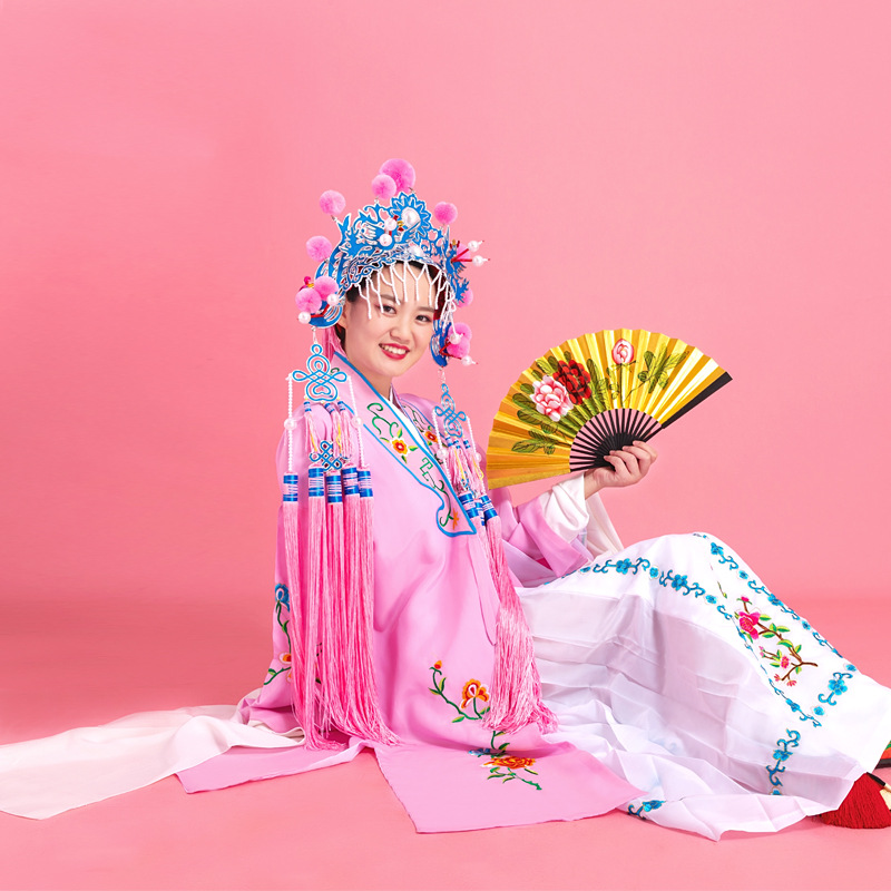 京剧戏服女古装新款花旦霸王别姬头冠古装贵妃醉酒戏服虞姬凤冠