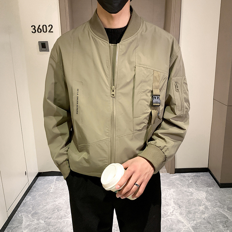 2024春季新款男士男装店主风韩版棒球领休闲青年夹克外套一件代发