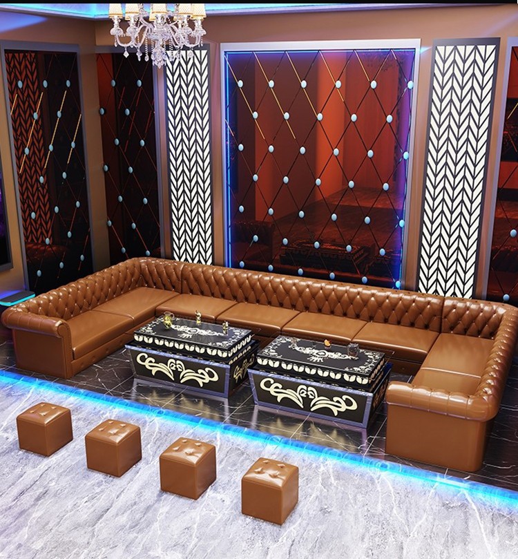 ktv包厢u型会所沙发茶几音乐酒吧清吧转角l型沙发卡座组合