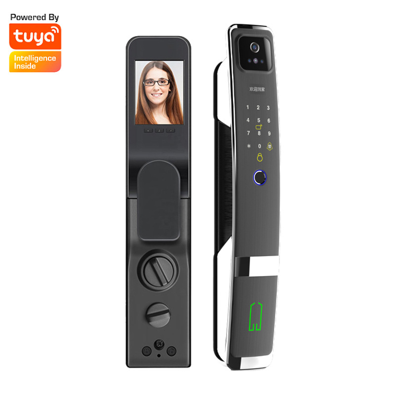 Fingerprint Lock Graffiti 3D Face Recognition Automatic Fingerprint Lock Peephole Viewer Smart Joint Lock with Screen Capture