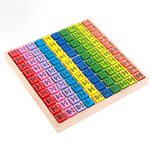 木制10*10乘法表蒙台梭利数学教具幼儿智力开发益智拼图儿童玩具
