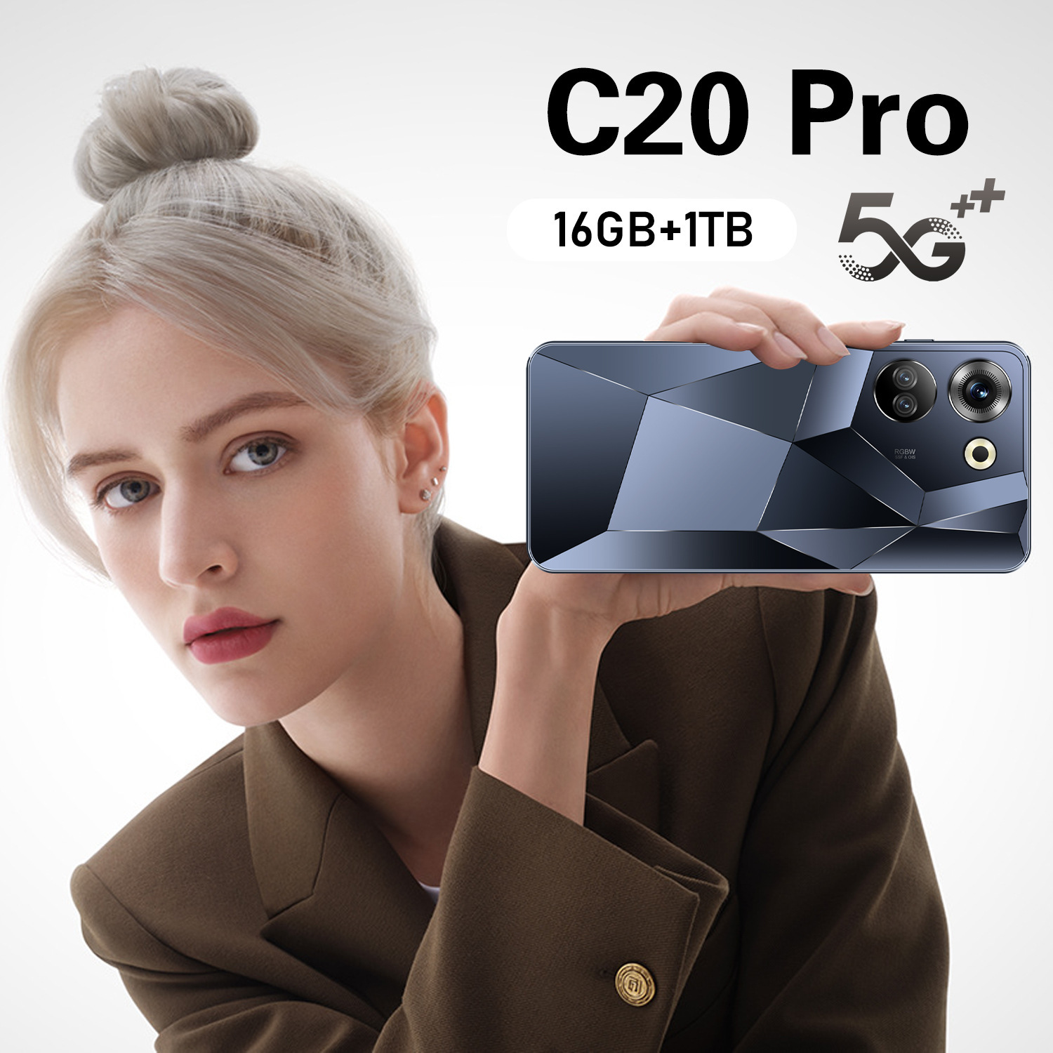 跨境热销现货手机C20Pro7.3超大屏16+1TB智能手机源头工厂价批发