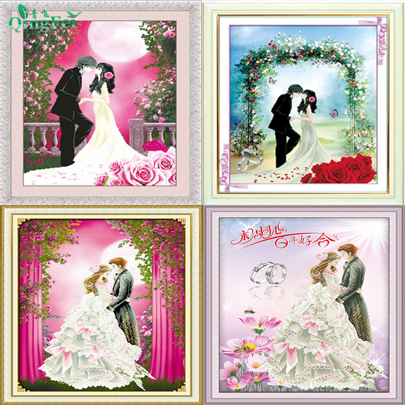 5d魔方钻石画 钻石画新款客浪漫的幸福魔方钻石画新款客