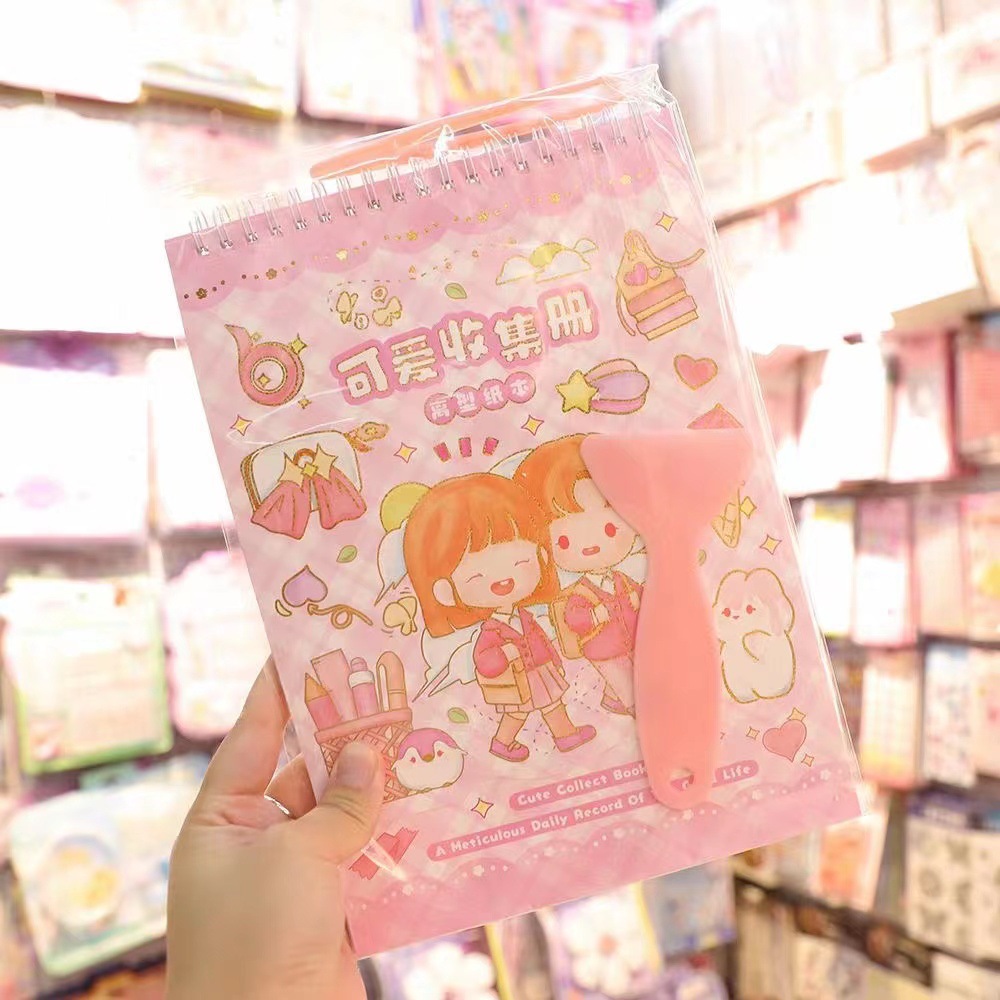 小麻薯新品奶盖熊胡吃海塞异形便签可爱少女素材无粘性装饰手帐纸