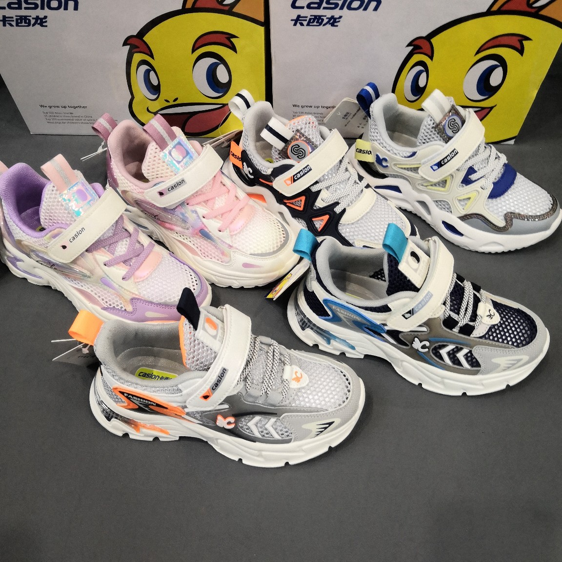 卡西龙童鞋男童夏季镂空现货轻便运动网面女童网布透气童鞋现货