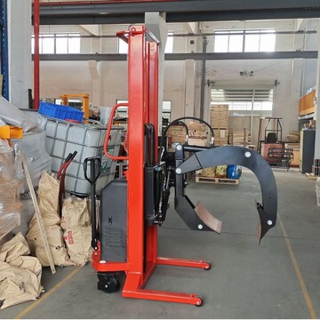 500kg半电动抱夹车轮胎抱夹机纸卷旋转堆高车平衡抱车抱抓叉车