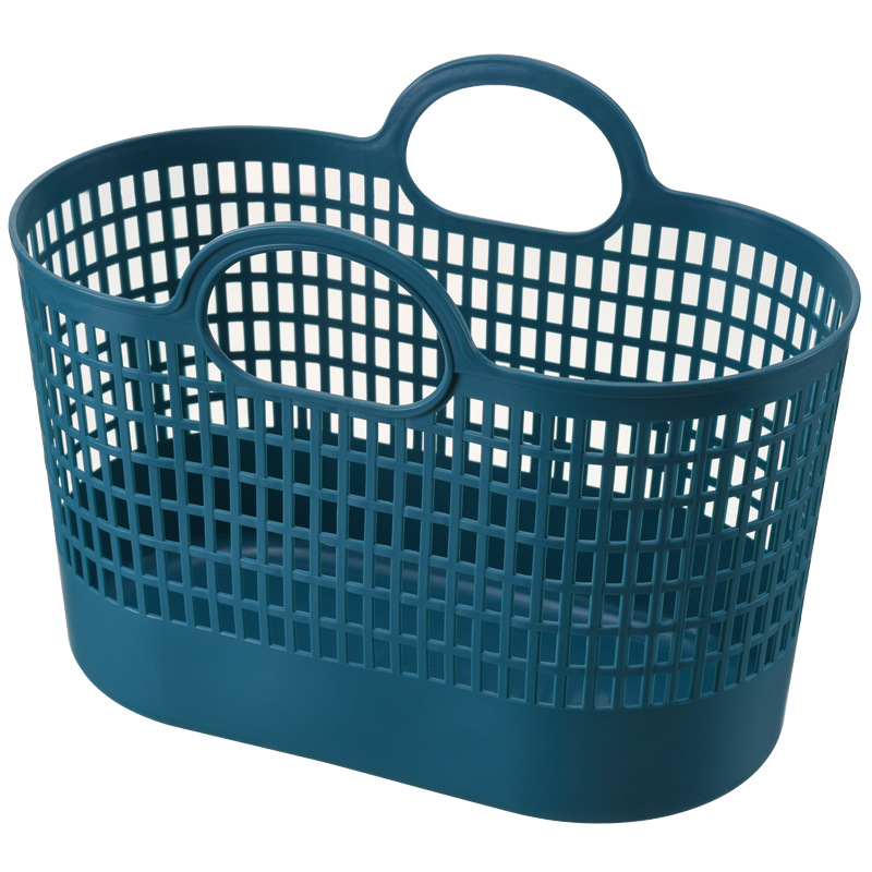 Wanchang Plastic Hollow Basket Laundry Basket Creative New Supermarket Shopping Basket Household Sundries Storage Basket