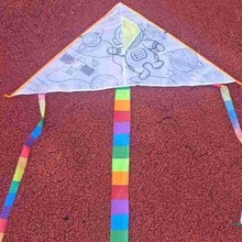 厂家批发可印制LOGO空白风筝幼儿园绘画涂鸦手绘风筝儿童节礼物