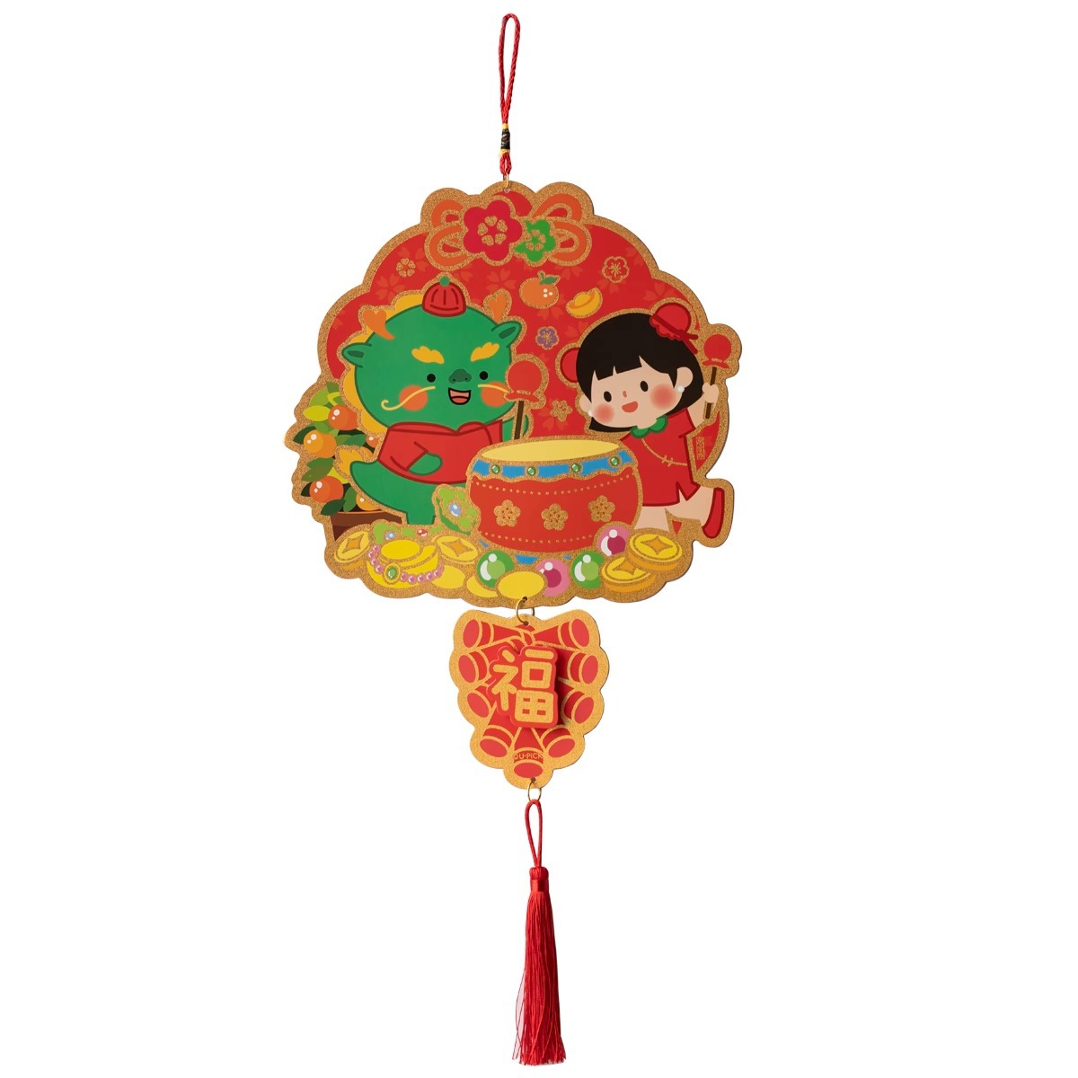 Lunar New Year Dragon Year Special-Shaped Color Three-Dimensional Ornament Wall Door Decorations Arrangement New Year Goods New Year Factory Wholesale