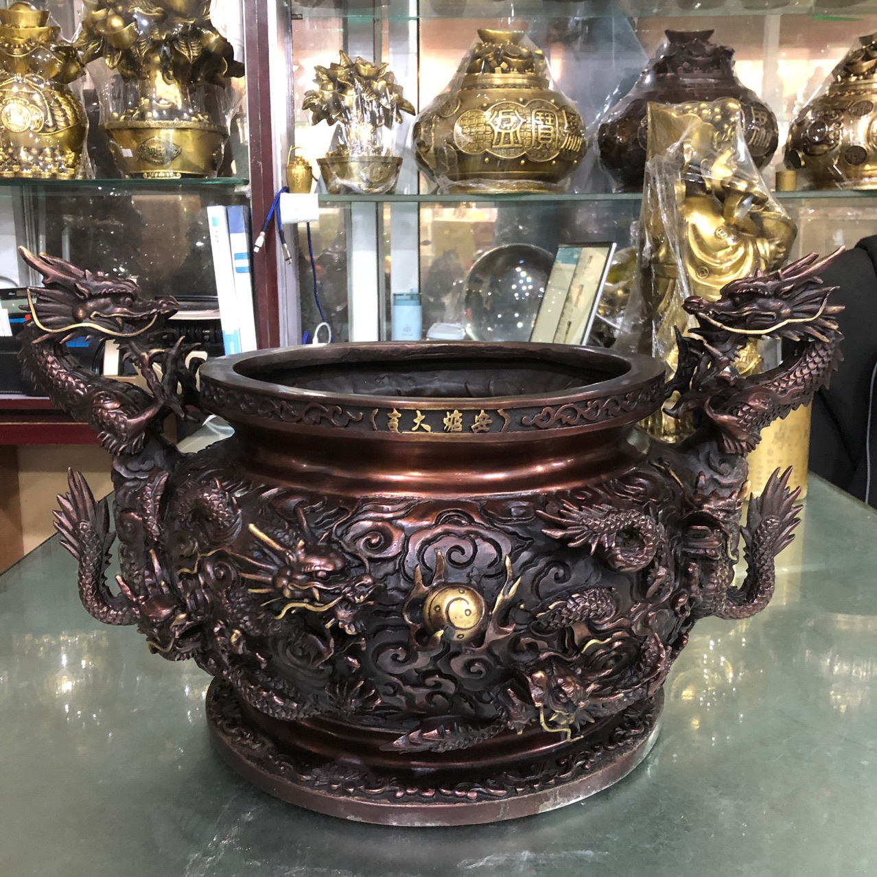 步步莲花九龙香炉