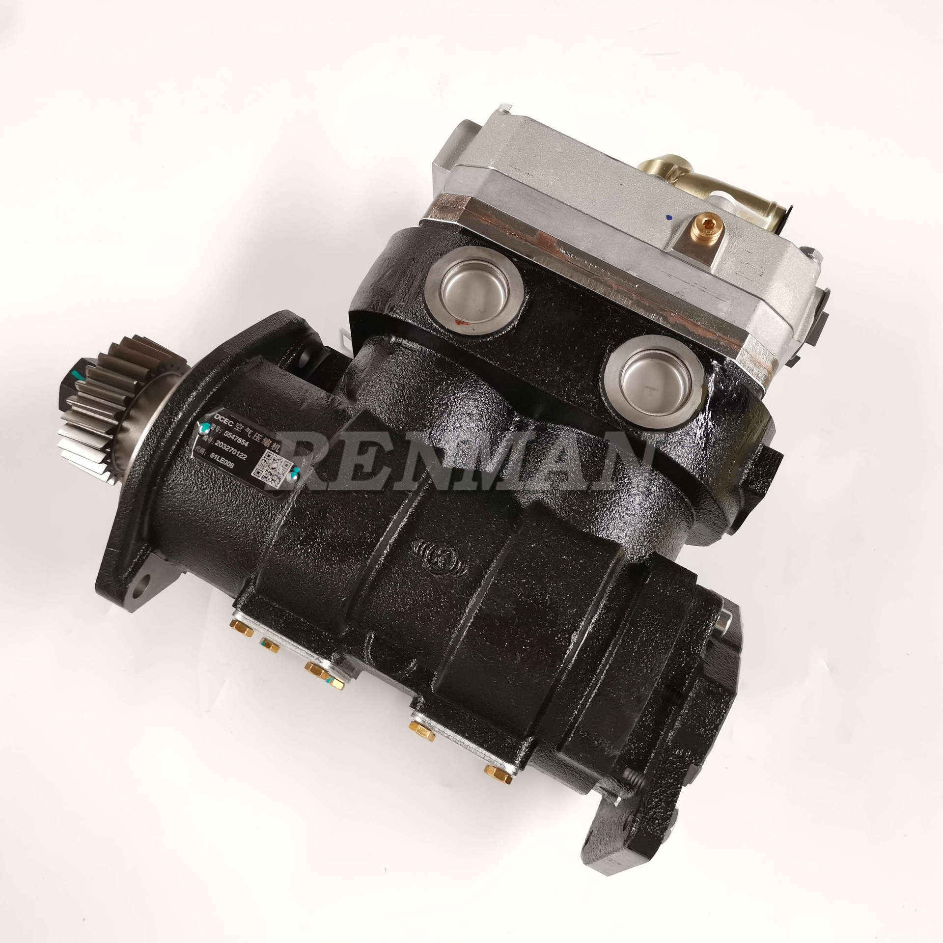 东风天龙旗舰康明斯13升国五发动机空压机打气泵5547554 5537701