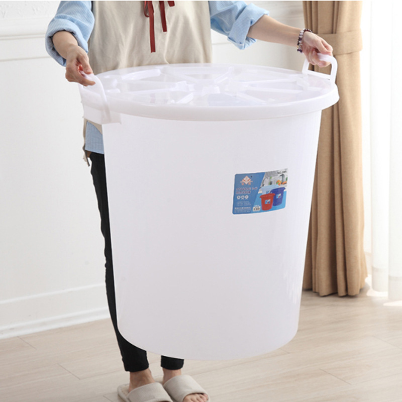 家用塑料工业大白桶带盖多规格大容量收纳大圆桶加厚200l塑料水桶
