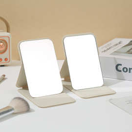 定制便携简约化妆镜女高强度镜面钢材质口袋小镜子加厚宿舍化妆镜