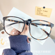 新款TR眼镜框批发时尚近视眼镜平光镜豹纹色眼镜框素颜神器