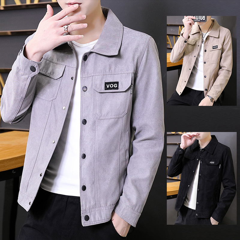 Men's Jacket Suede 2023 New Fashion Brand Slim Casual Windbreaker Long Sleeve Men's Workwear Jacket Men's Clothing