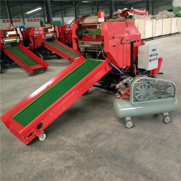 畜牧草料方捆打包机高粱秸秆圆捆包膜机自动粉碎的青贮打捆机价格