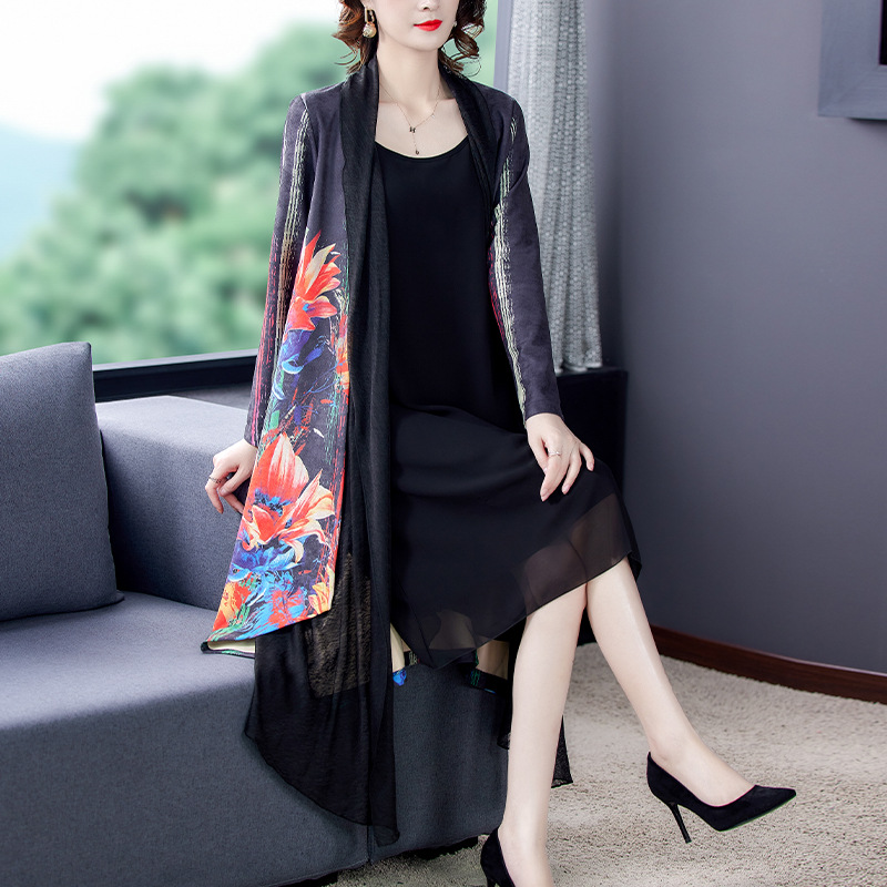 麂皮绒风衣外套女春秋2021年新款中长款贵夫人阔太太洋气大衣早秋